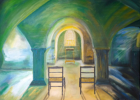Dialog - Krypta St. Cyriakus, 60/80, Acryl/Leinwand