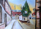 Finkenherd - Studie, 24/32, Aquarell auf Acrylpapier