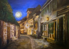 Nachts am Schlossberg, 40/50, Acryl/Leinwand