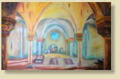 Krypta St. Servatius, 50/80, Öl/Leinwand